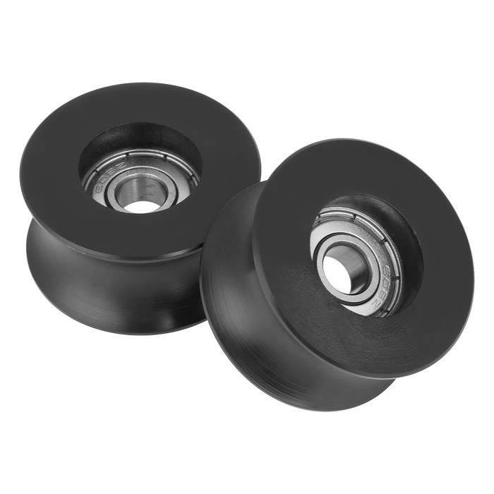 Hilitand 2 Pulegge A Gola Tipo U Modello 0840UU 8x40x20,7 Mm – Ruote Di Guida In Metallo E Plastica Per Meccanica - 4