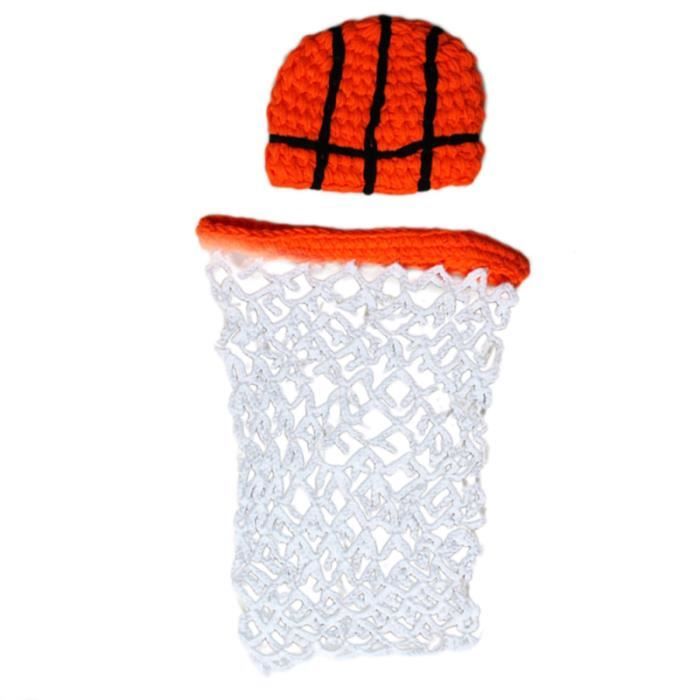 Bebe Photographie Prop Bandeau Chapeau Barboteuse Costume Crochet Tricote Tenue De Basketball Accessoires Photo Nid D Ange Cdiscount Pret A Porter