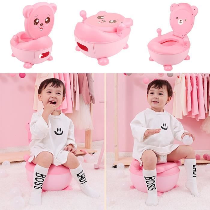 Keisha Chaise Et Pot 2 En 1 Bebe Enfant 6 Mois A 5 Ans Pot Bebe Toilette Potty Portative En Forme D Ours Rose Cdiscount Puericulture Eveil Bebe