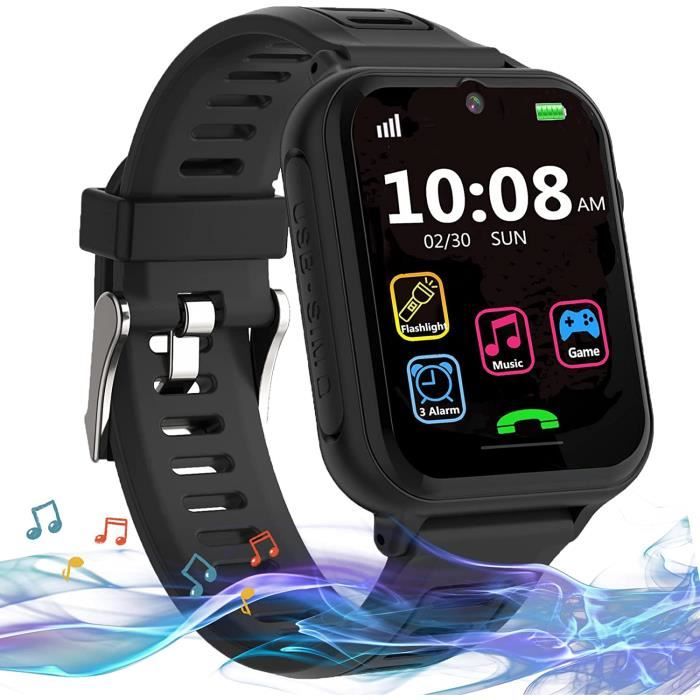 Montre Connectée Enfant - Montre Intelligente Enfants Avec Téléphone SOS Pedometer 11Jeux Réveil