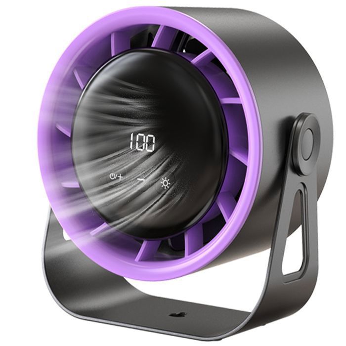 Ventilateur de Bureau - Silencieux - 100 Vitesses - 4000mAh - Rotatif 360° - Affichage LED - Kingcenton