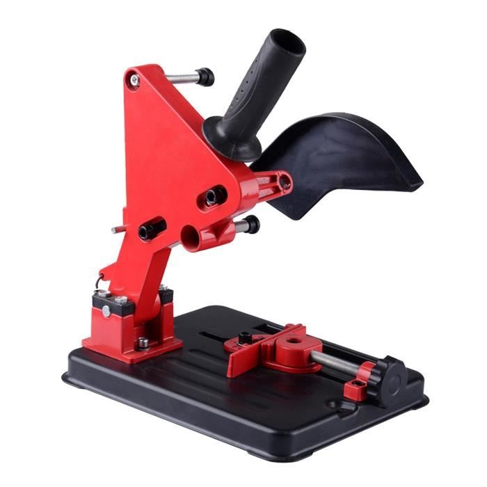 Support Réglable Pour Meuleuse D'angle 100-125 Mm - Angle 0 à 45°, Profondeur De Coupe 0-40 Mm - Avec Règle De Guidage, Base Stable