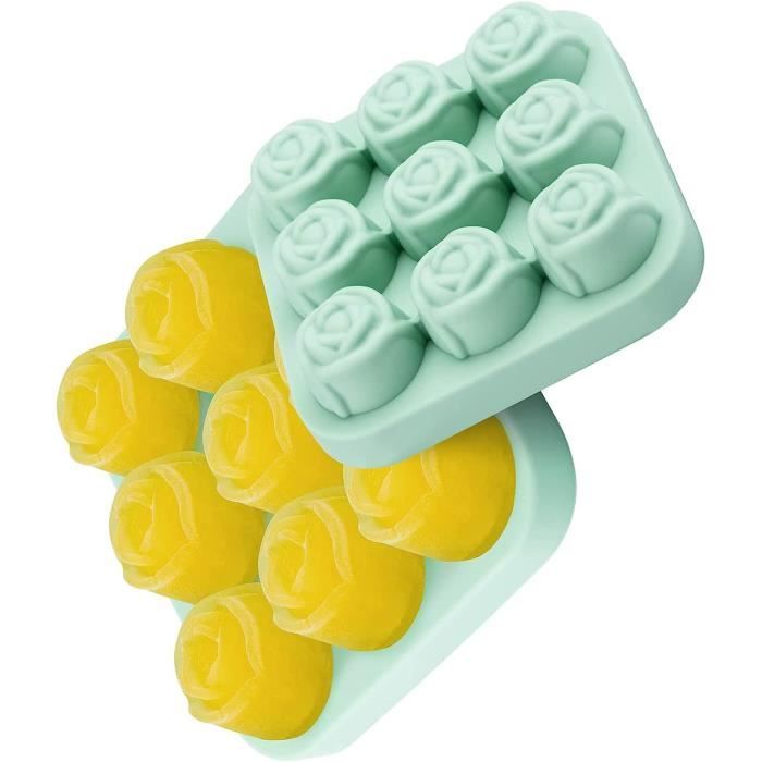 Bac À Glaçons En Silicone Avec Couvercle Bac De Rangement Moule Glacon