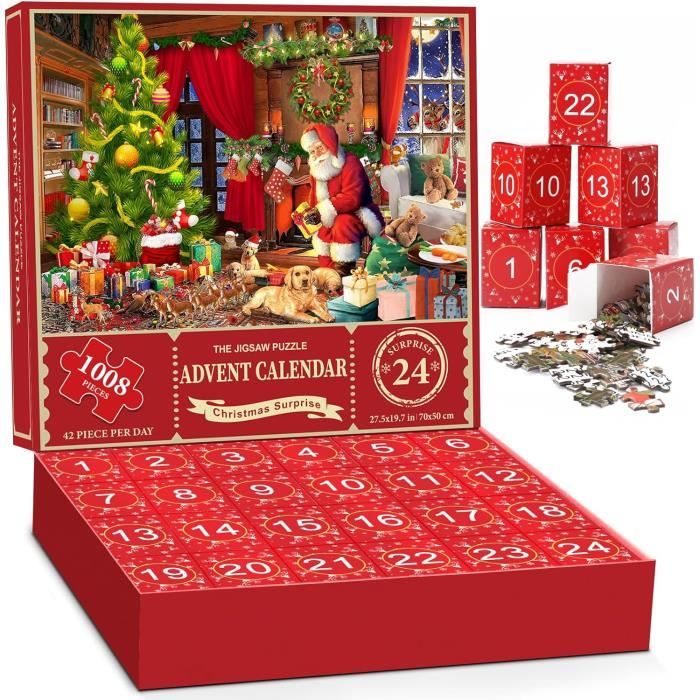 Calendrier De L’Avent Puzzle 2024 – 24 Jours De Surprises Pour Adulte – Puzzle Noël à Dévoiler Jour Après Jour, Cadeau Original