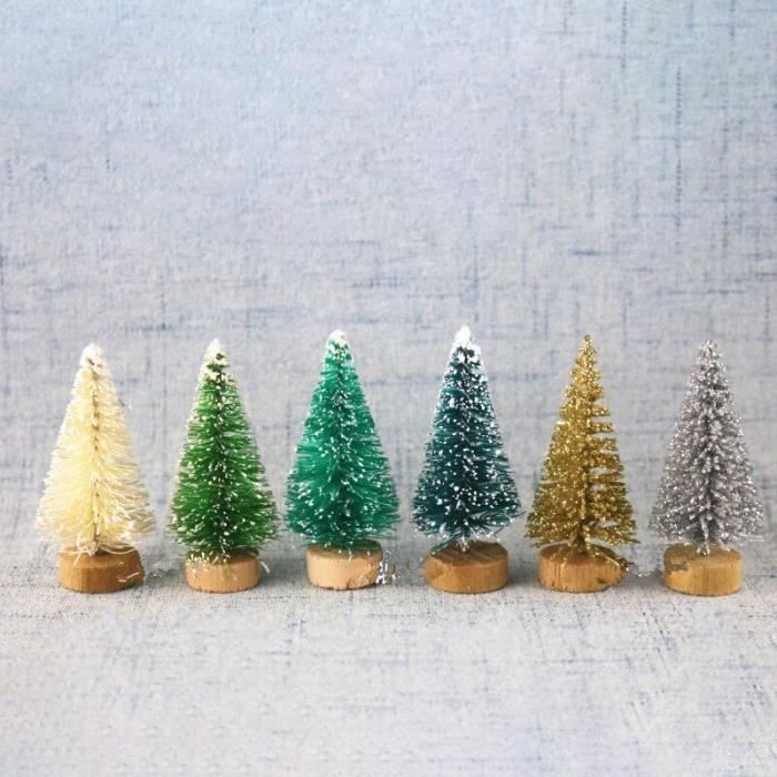 Mini arbre de Noël avec neige artificielle,givre,artisanat de Noël