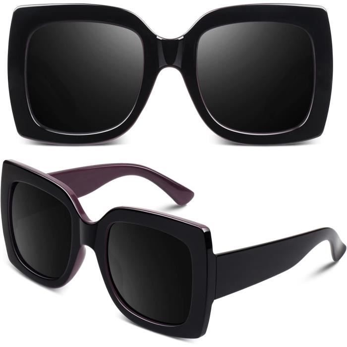 Lunettes De Soleil Femme GQUEEN Polarisées UV400 – Rétro Oversize Élégant – Protection Totale Et Style Vintage Chic