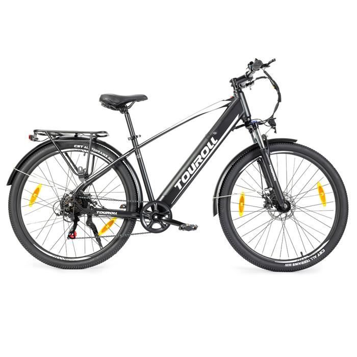 Touroll J1 Vélo de Trekking - Moteur 250 W - Roues 27,5 Pouces - Batterie 561,6 Wh - Autonomie 100 km - Frein à Disque Mécanique