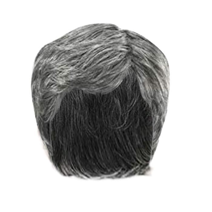 Perruques hommes cheveux gris clearance