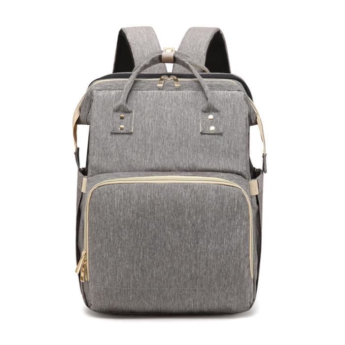 Sac A Langer Pour Bebe Lit Pliable Sac A Dos De Voyage Etanche Grande Capacite Multifonction Sacs Pour Mere Gris Cdiscount Puericulture Eveil Bebe