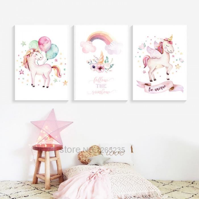Version 21x30cm No Frame D Bebe Fille Licorne Chambre Ecor Rdique Affiche Mur Photos Essin Anime Enfants Art Toile Peinture Achat Vente Affiche Poster Cdiscount