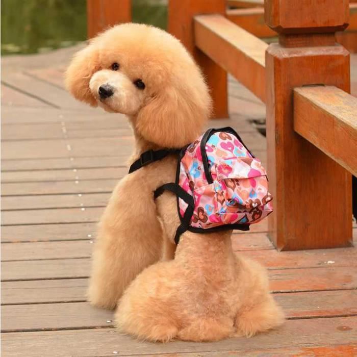 Sac De Transport Sac à Dos De Dessin Animé Pour Chien De Compagnie Rose Avec Courroie 206