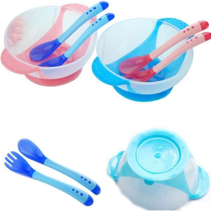 Vaisselle Bebe Set Bol Cuillere Fourchette De Temperature De Detection Cuillere Pour Bebe Vaisselle Rouge Rouge 300 G Cdiscount Puericulture Eveil Bebe