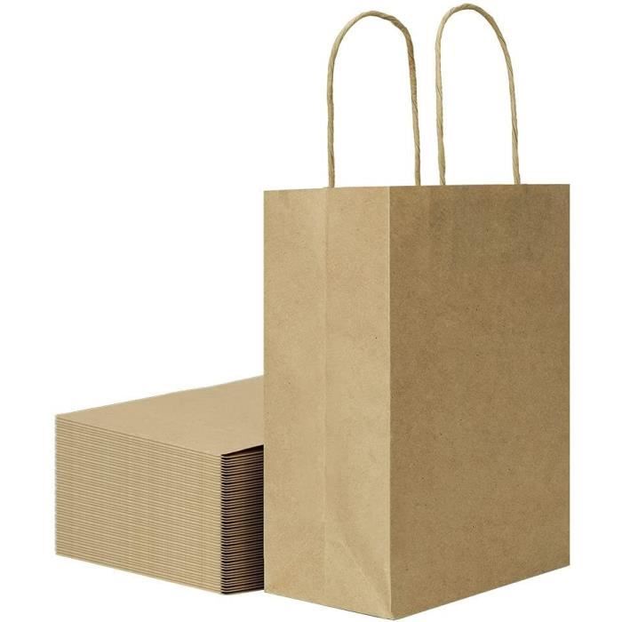 Sacs En Papier Kraft 50 Pcs,Sacs Kraft Avec Poignées Rouge 45x17x48 Cm Cfw24905 94218561