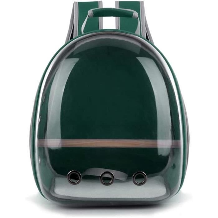 sac de transport pour perroquet - sac à dos transparent - respirant à 360° - pour animal de compagnie