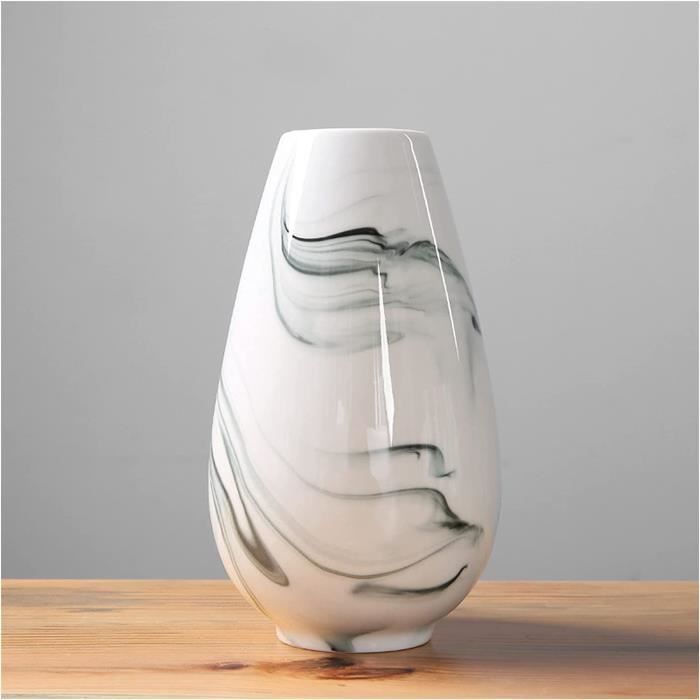 Petit Vase Blanc en Céramique De Haute Qualité Vases en Marbre Élégant