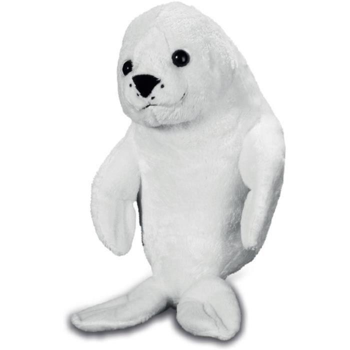 Peluche Animal Bebe Phoque Blanc Assis 23 Cm Cdiscount Jeux Jouets