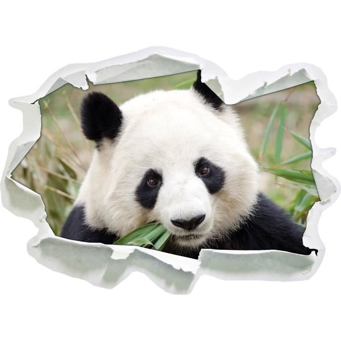 Lovely Pandas bambou maison Sticker mural en vinyle amovible Salon Papier peint chambre cuisine art images murales décoration de porte de fenêtre en PVC Cadeau Grenouille 3D autocollant pour voiture