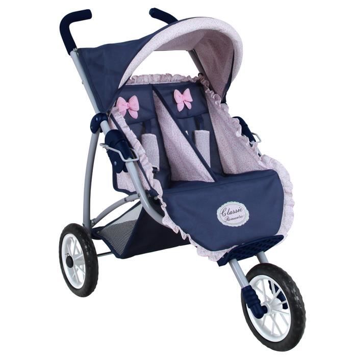 Poussette 3 roues Sport Rose - Pliable - Poignee reglable 33-62cm -  70x33x62cm - Cdiscount Jeux - Jouets