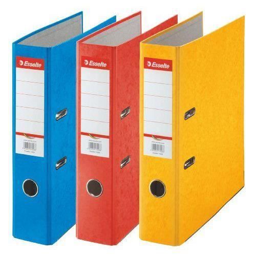 Lot De 20 Classeurs A4 à Levier Esselte - Blanc, Dos 75 Mm, Pour Bureau Ou école