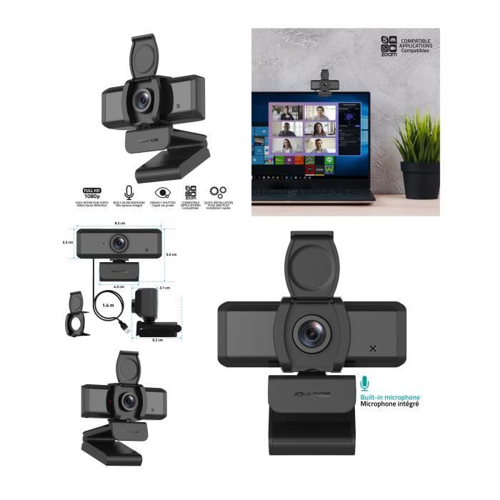 WEBCAM Full HD 1080p Micro intégré 1920*1080px Caméra Full hd 1080P
