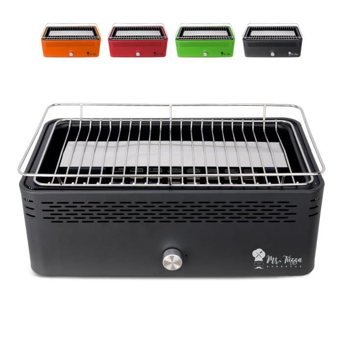Barbecue De Table/Camping Livona - Sans Fumée, Grille 45x27 Cm, Ventilation Réglable, Portable