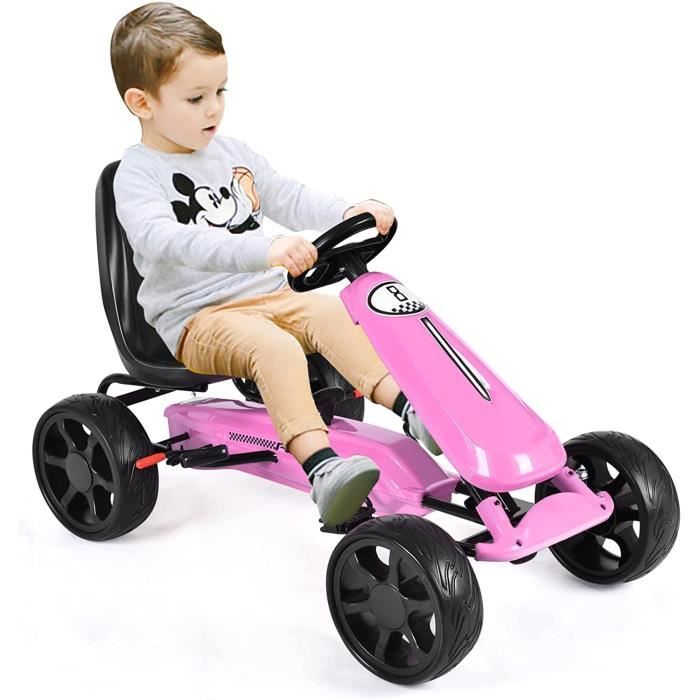 Kart Pour Enfants, Kart électrique, Jusqu'à 5 Km/h, Ceinture De Securite Siege Avec Dossier Plastique Metal Blanc 70987795 Kart Pour Enfants, Kart électrique, Jusqu'à 5 Km/h, Ceinture De Securite Siege Avec Dossier Plastique Metal Blanc 70987795