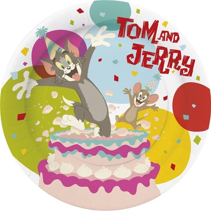 10 Assiettes Tom Et Jerry 18cm Cdiscount Maison