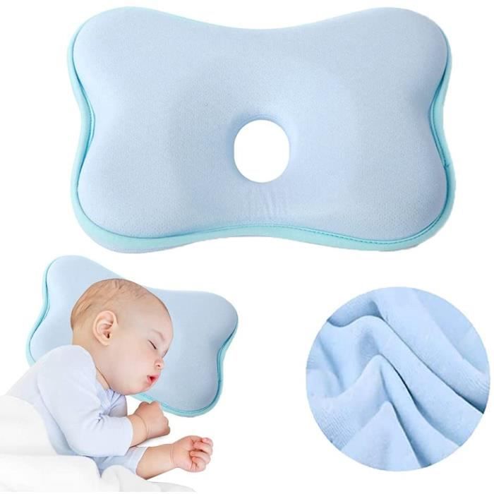 Coussin bébé par la plagiocéphalie et traitement de la tête plate à mémoire  de forme qui évite l'asphyxie - jaune - Cdiscount Maison