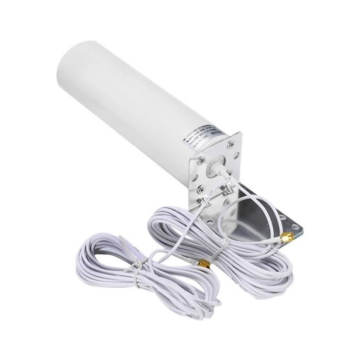 Antenne 4G LTE 35dBi - Amplificateur Signal WiFi/3G/4G - SMA - Routeur Modem - 2 Ventouses - Câble 2m