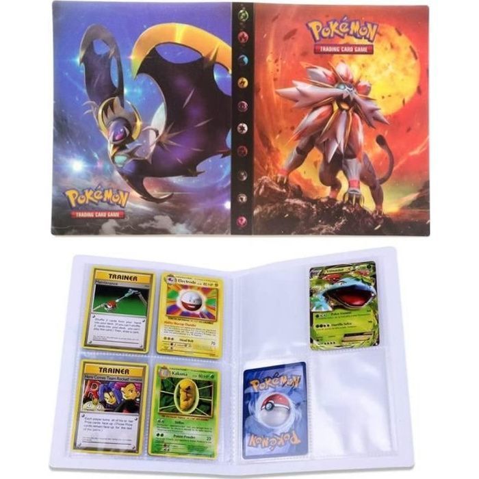 Album Compatible Avec Cartes Pokemon GX EX MEGA 324-PIKAQIU Classeur compatible avec cartes Pokemon Peut contenir 324 cartes Porte Album de cartes à collectionner