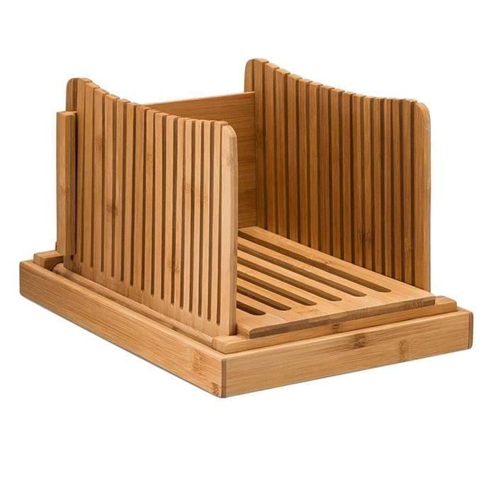 Trancheuse à Pain Bois & Inox "2 en 1" 37cm Naturel