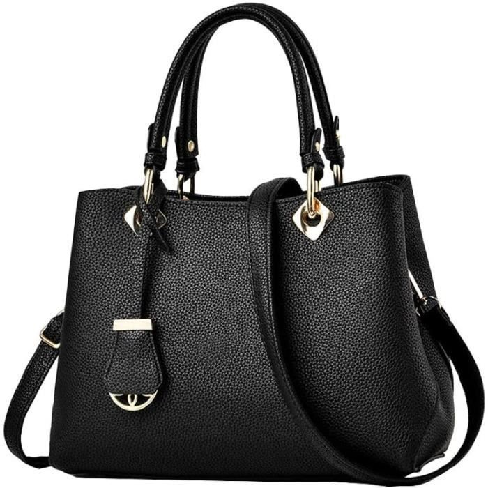 SDINAZ/® Sacs port/és Main Femme Mode Vernis Cabas Sacs port/és /épaule Sacs bandouli/ère Sac a Main 3pc Ensemble FR81 Bleu