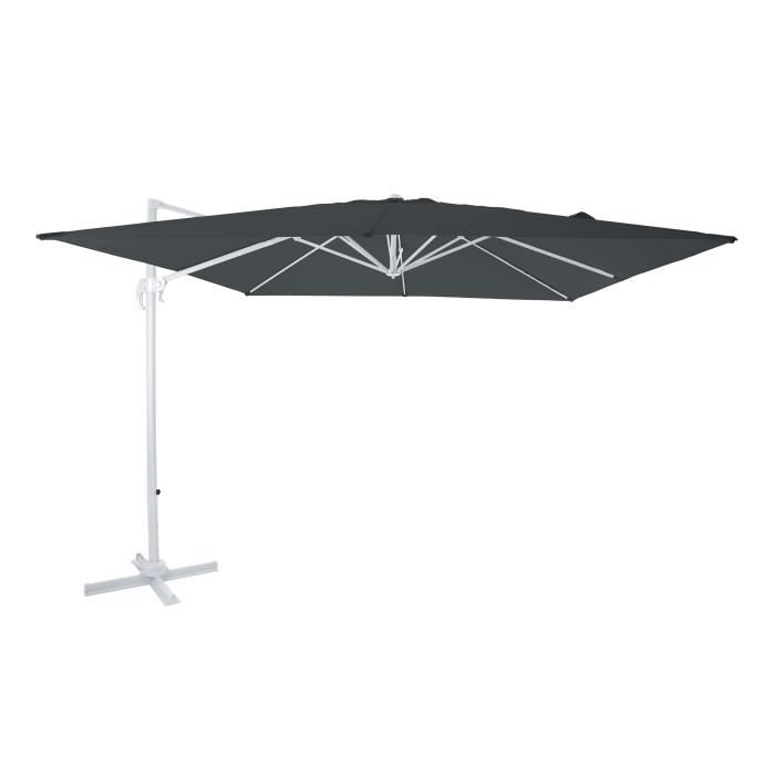 AXI Nima Parasol Déporté Blanc/Taupe - Parasol Déporté Rectangulaire 300x300