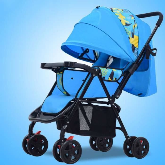 Poussette Canne Bebe Legere Pliable Peut S Asseoir Et Se Coucher Hamac Anti Choc Poussette Citadine Avion Tous Les Saisons Bleu B Cdiscount Puericulture Eveil Bebe