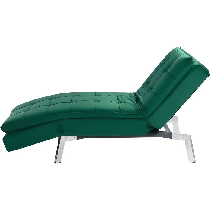 Beliani - Chaise longue réglable vert émeraude LOIRET Beliani - Chaise longue réglable vert émeraude LOIRET
