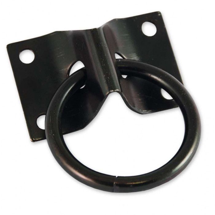 CHAPUIS - Platine 70x45mm avec anneau acier zingué Noir Ø7mm UC1