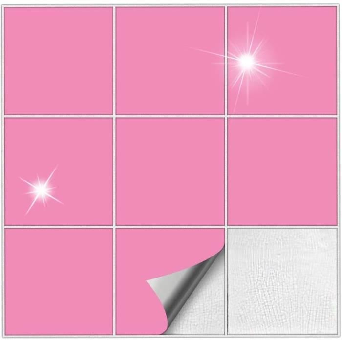 Kiwistar - Set 018 - Autocollants Pour Carrelage - 10 X 20 Cm - Lot De 25 - Rouge Vif - Brillantepour La Cuisine, La Salle De Bain, Le Dosseret, La