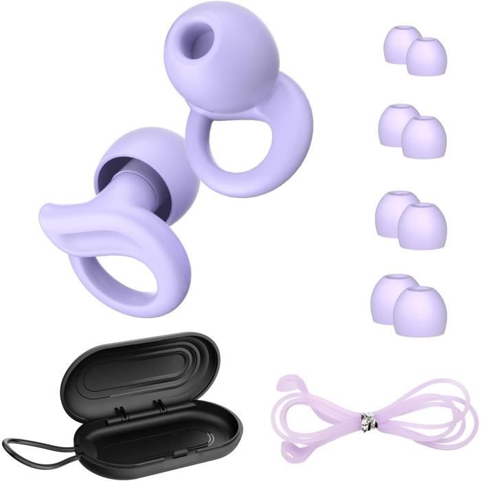 Bouchons D'oreille SUNNIFLY Anti-bruit - Réduction 30dB, 4 Tailles - Pour Dormir, étudier, Concerts