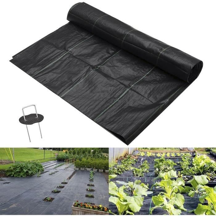Toiles De Paillage 4m X 10m, Toile Anti Mauvaises Herbes Jardin, Bache