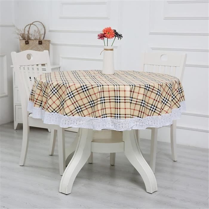 Nappe Ronde Transparente élastique Pour Table De Jardin - PVC Imperméable Et Résistante à L'huile, Diamètre 140 à 170 Cm