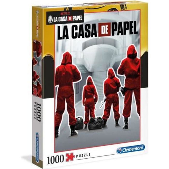 Puzzle La Casa de Papel - 1000 pièces - Clementoni - Cinéma et publicité - Gris