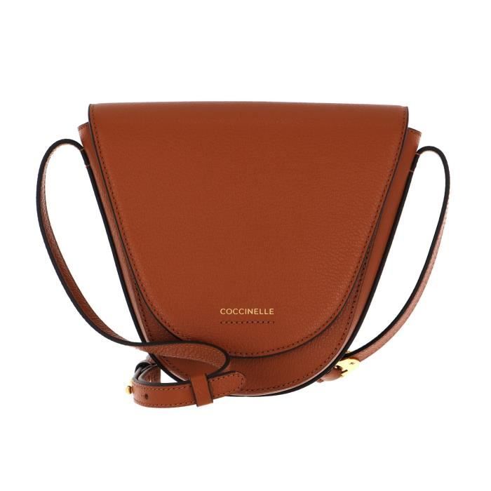 Sac à Main Coccinelle Malory En Cuir Grainé Gris Graphite - Neuf Avec étiquettes, Sac Bandoulière