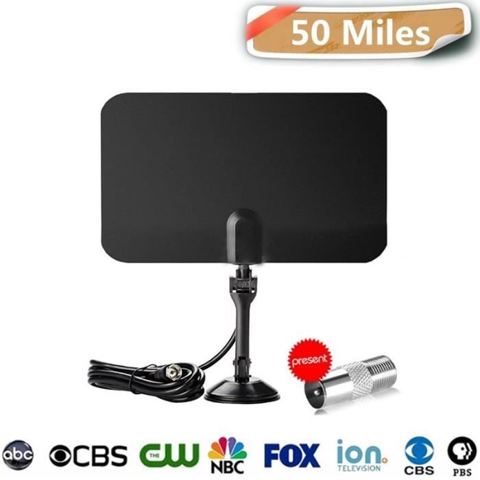 Antenne TV intérieur puissante,Plancher intérieur design à haut gain  numérique Antennes TV Antenne HDTV DTV VHF UHF EU plug - antenne rateau,  avis et prix pas cher - Cdiscount