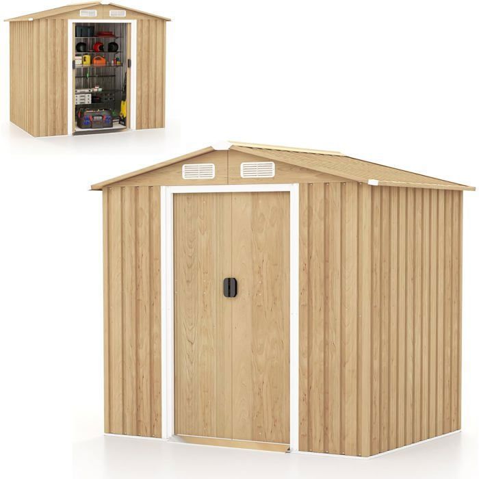 Abri de Jardin en Métal Galvanisé 2,78 m² COSTWAY