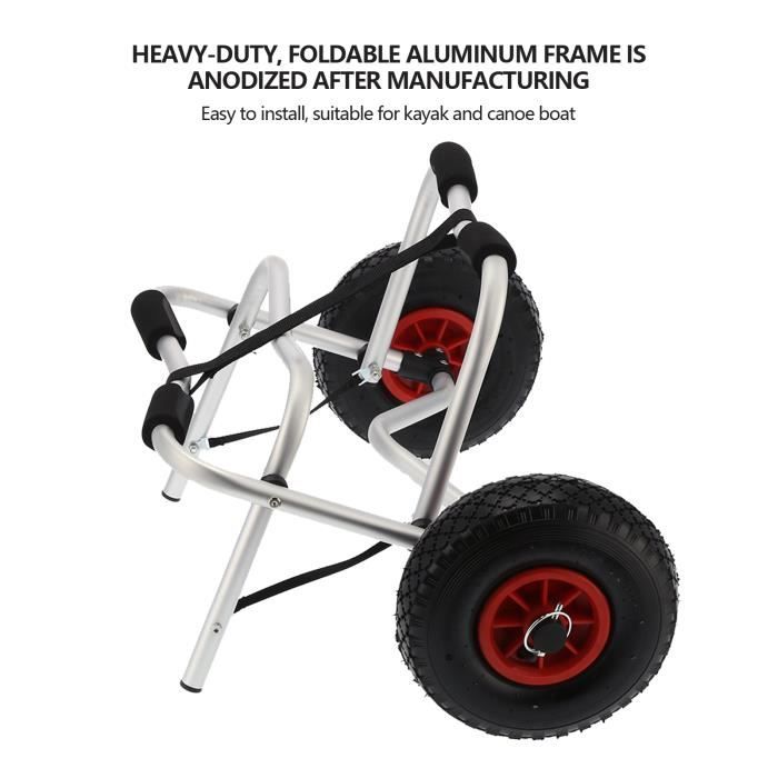 2 Roues De Chariot Kayak Gonflables 20.3 Cm / 25.4 Cm - Noyau Nylon, Charge Max 80-100 Kg - Pour Transport Canoë, Paddleboard - 11
