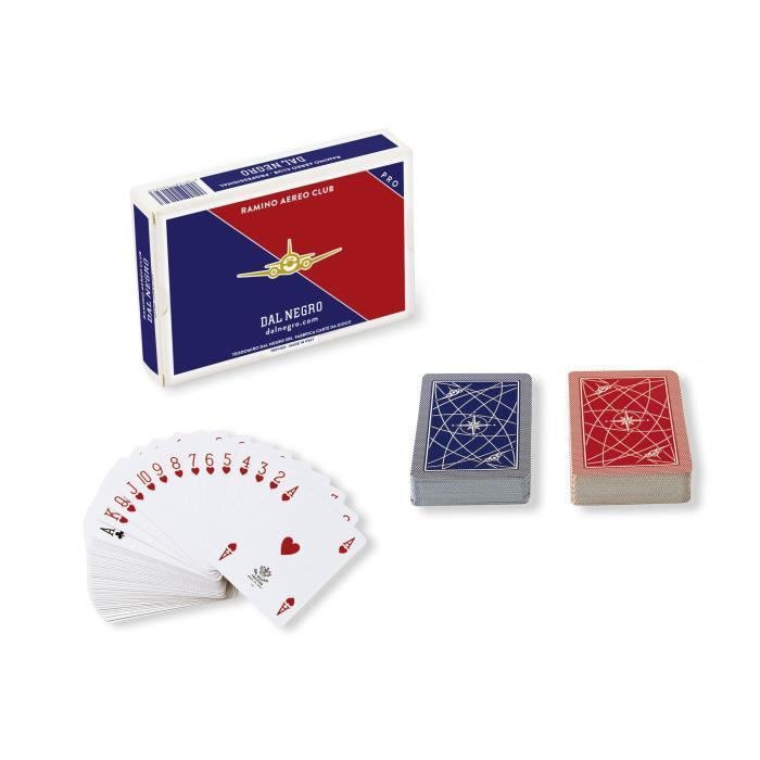 Dal Negro cartes à jouer à double étage 8,8 x 6,3 cm PVC bleu/rouge -  Cdiscount Jeux - Jouets