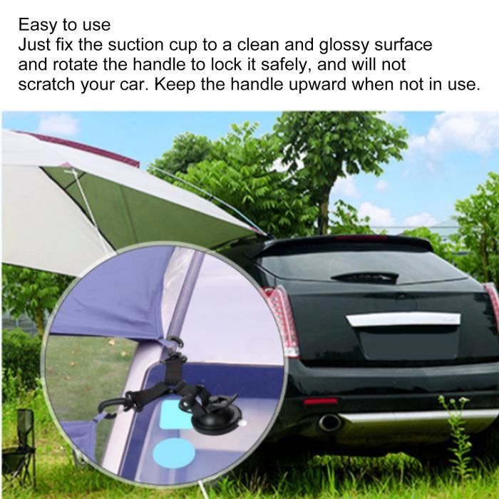 Crochet Ventouse Robuste Pour Camping Et Voiture - Fixation Solide Fenêtres, Surfaces Lisses