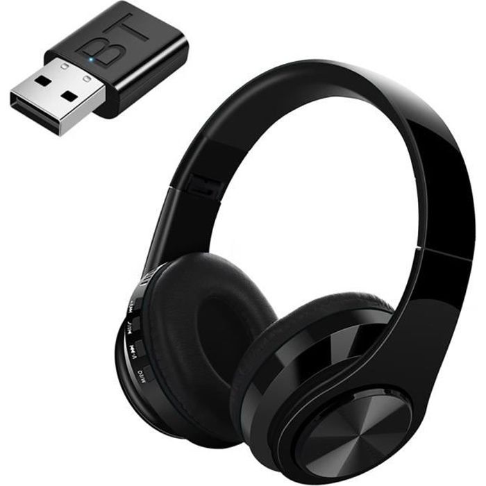 Casque de TV Sans Fil Bluetooth, Écouteurs HiFi, Basse Profonde, avec Clé  Émetteur, pour TV, PC et PS4/PS5/Switch - Noir - Cdiscount TV Son Photo