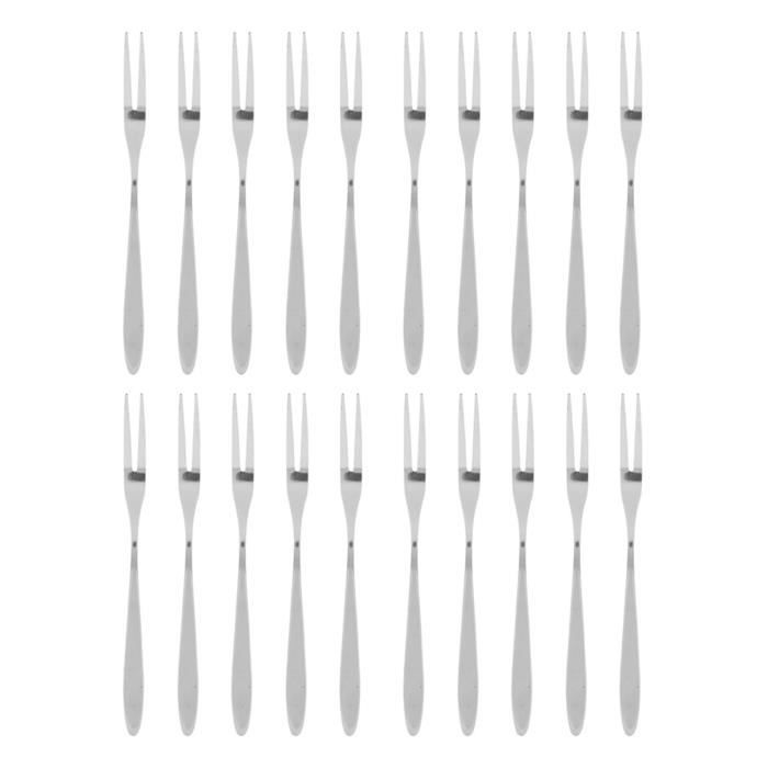 Fourchettes En Inox Fosly - Lot De 12 • 20cm • Design Moderne Et Facile à Nettoyer