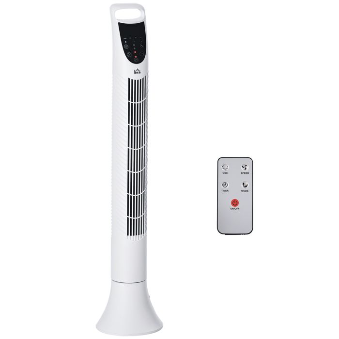HOMCOM - Ventilateur colonne - ABS - 20x20x91.5cm - Blanc - Hom